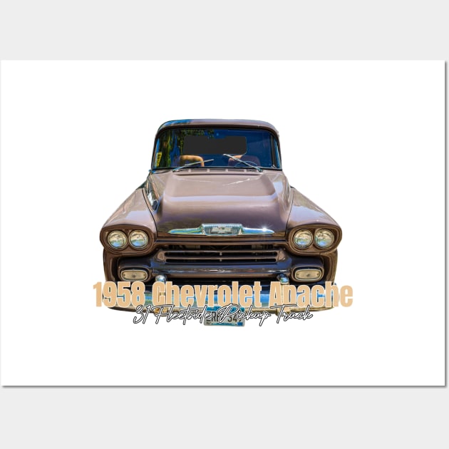 1958 Chevrolet Apache 31 Fleetside Pickup Truck Wall Art by Gestalt Imagery